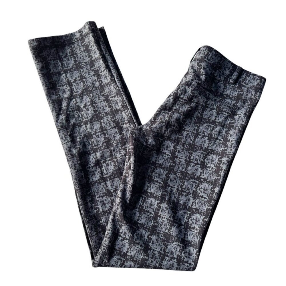 Betabrand Women's Sz S Black & Gray Shibori Print Straight Leg Yoga Dress Pants - Picture 8 of 8